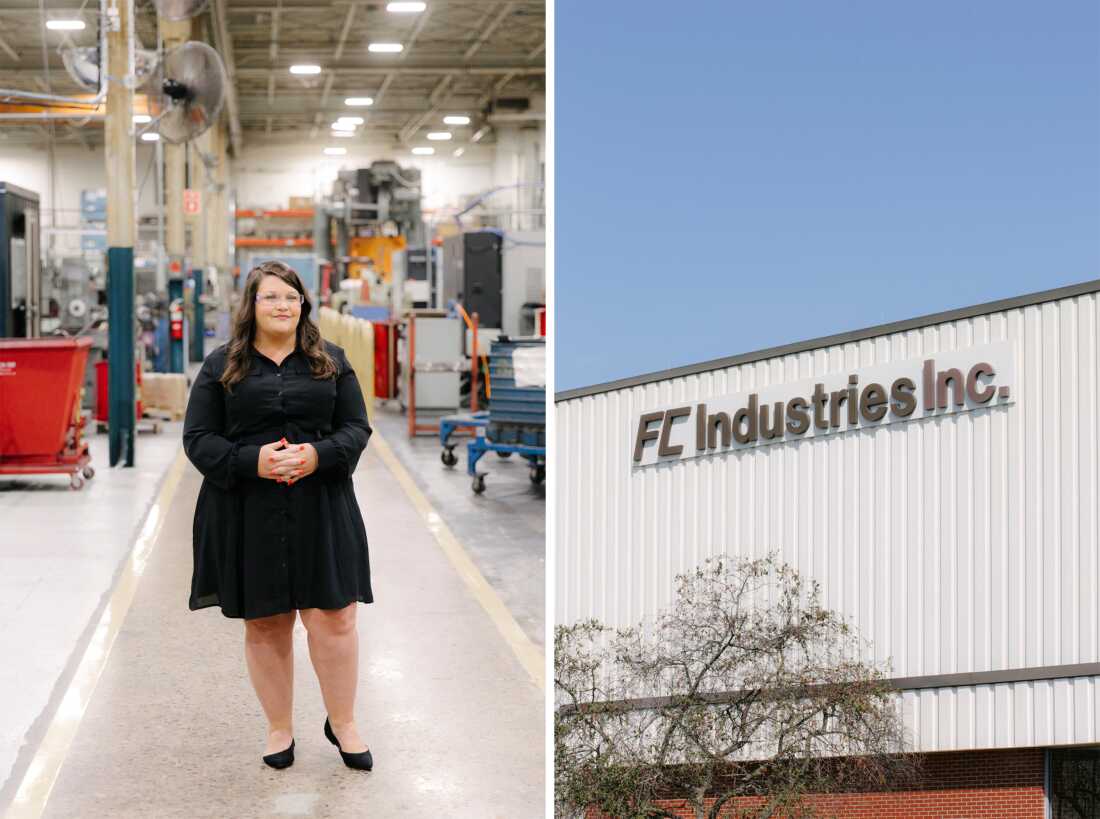 9 月 19 日星期四,FC Industries 人力资源经理 Beth Casella 在俄亥俄州代顿的 FC Industries Inc. 大楼内。