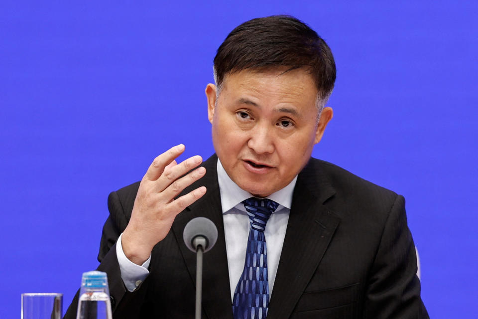 中国人民银行行长潘功胜于 2024 年 9 月 24 日在北京出席新闻发布会。路透社/王婷舒